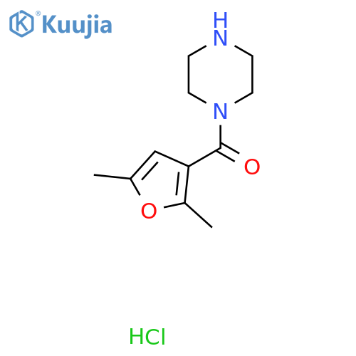 1-(2,5-dimethylfuran-3-carbonyl)piperazine hydrochloride structure