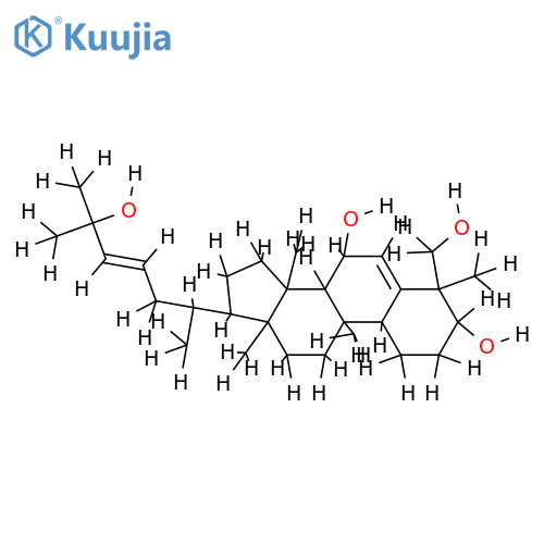 (3beta,7beta,23E)-cucurbita-5,23-diene-3,7,25,29-tetraol structure