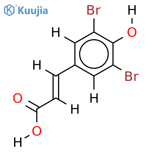 (E)-3-(3,5-Dibromo-4-hyduoxyphenyl)-2-propenoic acid structure