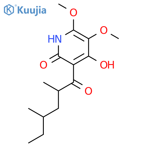 2(1H)-Pyridinone,3-[(2S,4R)-2,4-dimethyl-1-oxohexyl]-4-hydroxy-5,6-dimethoxy- structure