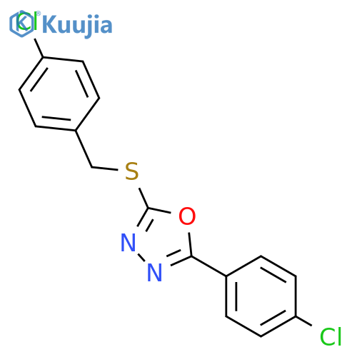 2-(4-Chloro-benzylsulfanyl)-5-(4-chloro-phenyl)-[1,3,4]oxadiazole structure