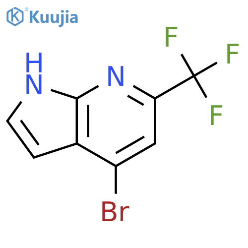 4-bromo-6-(trifluoromethyl)-1H-pyrrolo2,3-bpyridine structure