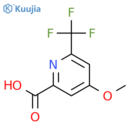4-methoxy-6-(trifluoromethyl)pyridine-2-carboxylic acid structure