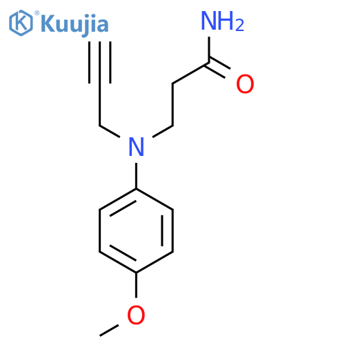3-[(4-Methoxyphenyl)(prop-2-yn-1-yl)amino]propanamide structure