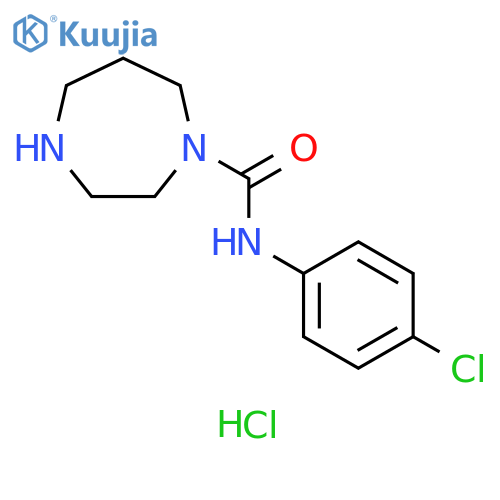 N-(4-chlorophenyl)-1,4-diazepane-1-carboxamide;hydrochloride structure