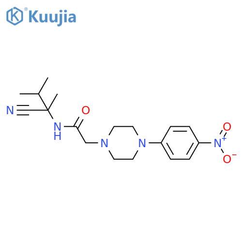 N-(1-Cyano-1,2-dimethylpropyl)-4-(4-nitrophenyl)-1-piperazineacetamide structure