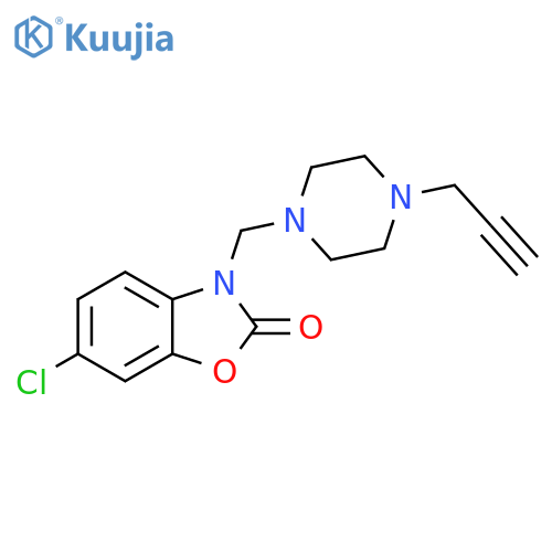 2(3H)-Benzoxazolone, 6-chloro-3-[[4-(2-propyn-1-yl)-1-piperazinyl]methyl]- structure