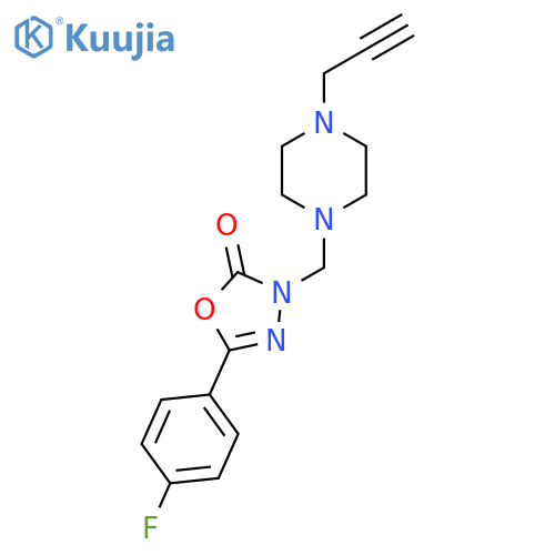 5-(4-Fluorophenyl)-3-{[4-(prop-2-yn-1-yl)piperazin-1-yl]methyl}-2,3-dihydro-1,3,4-oxadiazol-2-one structure
