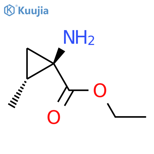 rac-ethyl (1R,2R)-1-amino-2-methylcyclopropane-1-carboxylate structure