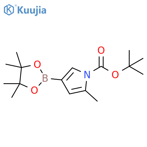 1,1-Dimethylethyl 2-Methyl-4-(4,4,5,5-tetramethyl-1,3,2-dioxaborolan-2-yl)-1H-pyrrole-1-carboxylate structure
