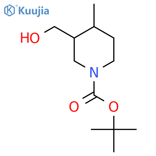 Tert-butyl 3-(hydroxymethyl)-4-methylpiperidine-1-carboxylate structure