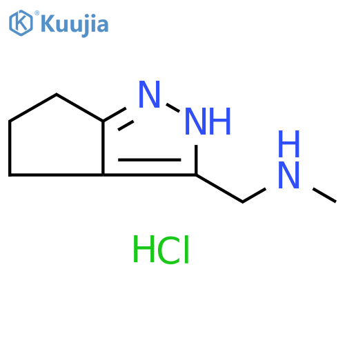 N-methyl-1-(2,4,5,6-tetrahydrocyclopenta[c]pyrazol-3-yl)methanamine dihydrochloride structure