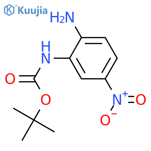 N-(2-Amino-5-nitrophenyl)carbamic acid 1,1-dimethylethyl ester structure