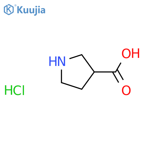 (3R)-pyrrolidine-3-carboxylic acid;hydrochloride structure