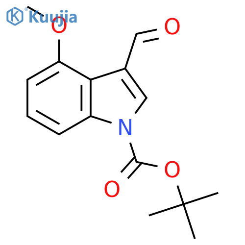 tert-butyl 3-formyl-4-methoxy-indole-1-carboxylate structure
