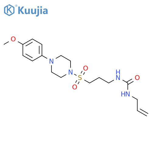 1-(3-{4-(4-methoxyphenyl)piperazin-1-ylsulfonyl}propyl)-3-(prop-2-en-1-yl)urea structure