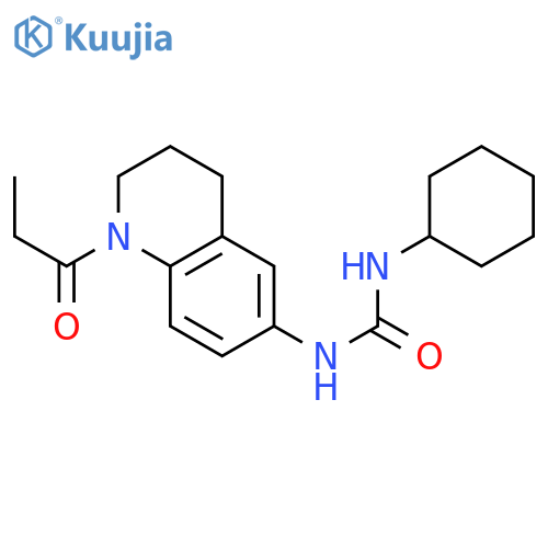 1-cyclohexyl-3-(1-propanoyl-1,2,3,4-tetrahydroquinolin-6-yl)urea structure