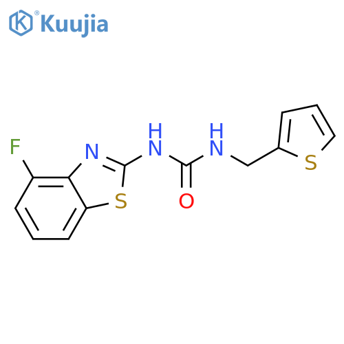 3-(4-fluoro-1,3-benzothiazol-2-yl)-1-(thiophen-2-yl)methylurea structure
