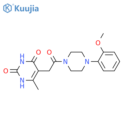 5-{2-[4-(2-methoxyphenyl)piperazin-1-yl]-2-oxoethyl}-6-methyl-1,2,3,4-tetrahydropyrimidine-2,4-dione structure