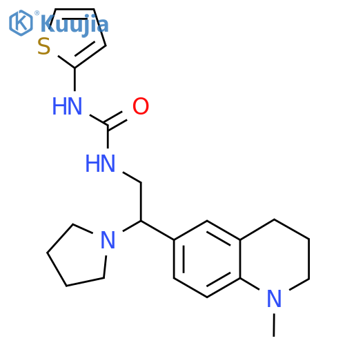 1-2-(1-methyl-1,2,3,4-tetrahydroquinolin-6-yl)-2-(pyrrolidin-1-yl)ethyl-3-(thiophen-2-yl)urea structure