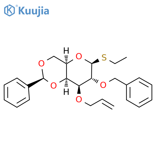 Ethyl 3-O-allyl-2-O-benzyl-4,6-O-benzylidene-1-thio-β-D-galactopyranoside structure