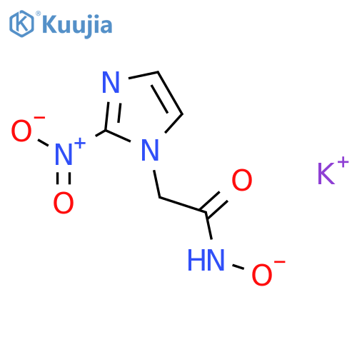 1H-Imidazole-1-acetamide,N-hydroxy-2-nitro-, potassium salt (1:1) structure