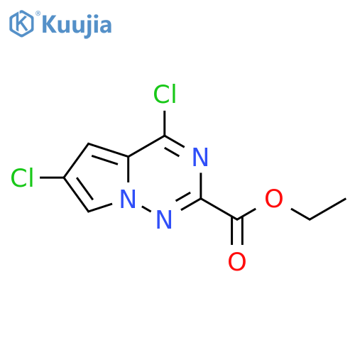 ethyl 4,6-dichloropyrrolo[2,1-f][1,2,4]triazine-2-carboxylate structure
