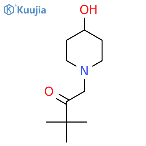 1-(4-Hydroxypiperidin-1-yl)-3,3-dimethylbutan-2-one structure