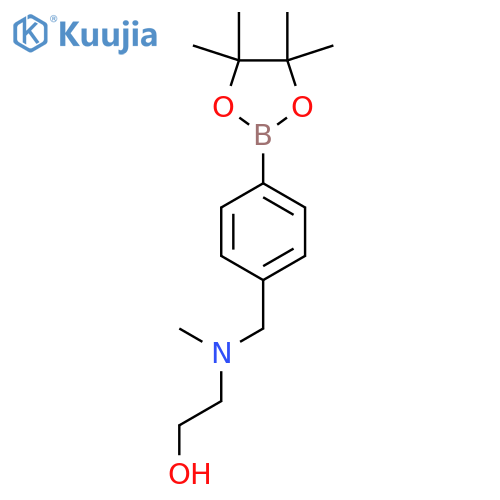 2-{Methyl-4-(4,4,5,5-tetramethyl-1,3,2dioxaborolan-2-yl)-benzyl-amino}ethanol structure