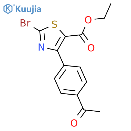 Ethyl 4-(4-acetylphenyl)-2-bromothiazole-5-carboxylate structure