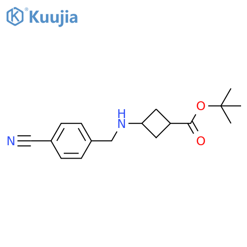 Tert-butyl 3-(4-cyanobenzylamino)cyclobutanecarboxylate structure
