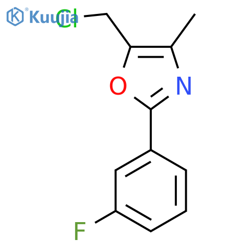 5-(Chloromethyl)-2-(3-fluorophenyl)-4-methyl-1,3-oxazole structure