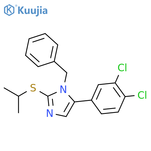 1-benzyl-5-(3,4-dichlorophenyl)-2-(propan-2-ylsulfanyl)-1H-imidazole structure