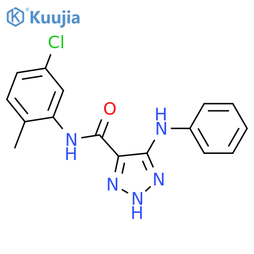 N-(5-chloro-2-methylphenyl)-5-(phenylamino)-1H-1,2,3-triazole-4-carboxamide structure