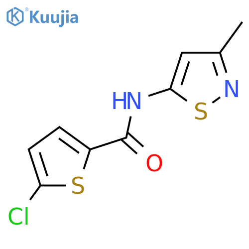 5-chloro-N-(3-methyl-1,2-thiazol-5-yl)thiophene-2-carboxamide structure