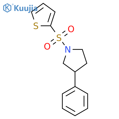 3-phenyl-1-(thiophene-2-sulfonyl)pyrrolidine structure