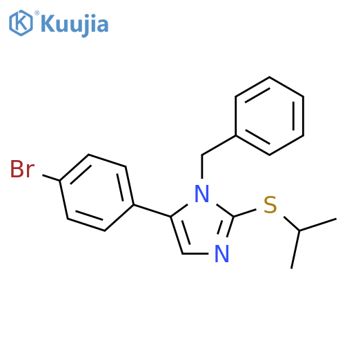 1-benzyl-5-(4-bromophenyl)-2-(propan-2-ylsulfanyl)-1H-imidazole structure