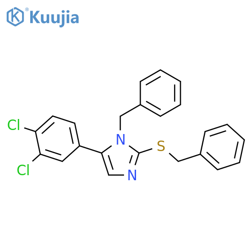 1-benzyl-2-(benzylsulfanyl)-5-(3,4-dichlorophenyl)-1H-imidazole structure