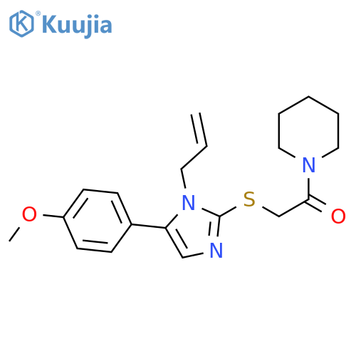 2-{[5-(4-methoxyphenyl)-1-(prop-2-en-1-yl)-1H-imidazol-2-yl]sulfanyl}-1-(piperidin-1-yl)ethan-1-one structure