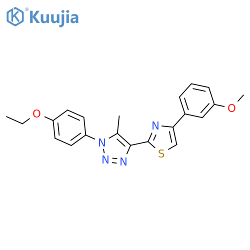 1-(4-ethoxyphenyl)-4-[4-(3-methoxyphenyl)-1,3-thiazol-2-yl]-5-methyl-1H-1,2,3-triazole structure