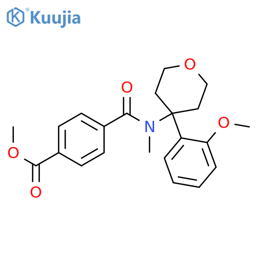methyl 4-({[4-(2-methoxyphenyl)oxan-4-yl]methyl}carbamoyl)benzoate structure