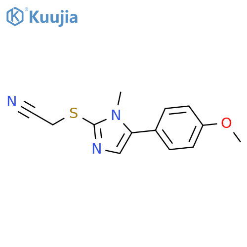 2-{[5-(4-methoxyphenyl)-1-methyl-1H-imidazol-2-yl]sulfanyl}acetonitrile structure
