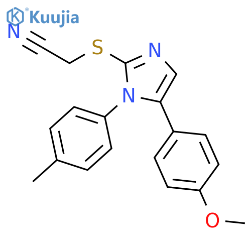 2-{[5-(4-methoxyphenyl)-1-(4-methylphenyl)-1H-imidazol-2-yl]sulfanyl}acetonitrile structure