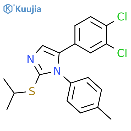 5-(3,4-dichlorophenyl)-1-(4-methylphenyl)-2-(propan-2-ylsulfanyl)-1H-imidazole structure