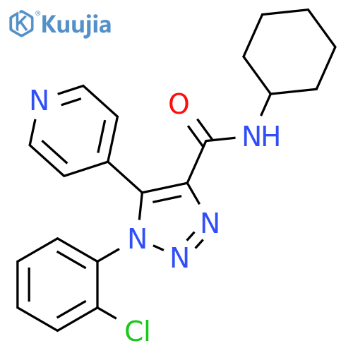 1-(2-chlorophenyl)-N-cyclohexyl-5-(pyridin-4-yl)-1H-1,2,3-triazole-4-carboxamide structure