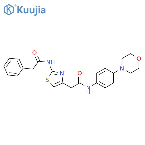 N-4-(morpholin-4-yl)phenyl-2-2-(2-phenylacetamido)-1,3-thiazol-4-ylacetamide structure