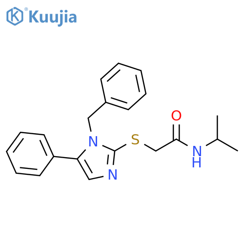 2-[(1-benzyl-5-phenyl-1H-imidazol-2-yl)sulfanyl]-N-(propan-2-yl)acetamide structure