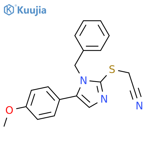2-{[1-benzyl-5-(4-methoxyphenyl)-1H-imidazol-2-yl]sulfanyl}acetonitrile structure