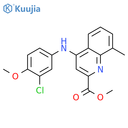 methyl 4-[(3-chloro-4-methoxyphenyl)amino]-8-methylquinoline-2-carboxylate structure