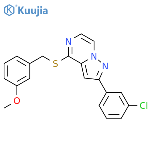 2-(3-chlorophenyl)-4-{[(3-methoxyphenyl)methyl]sulfanyl}pyrazolo[1,5-a]pyrazine structure